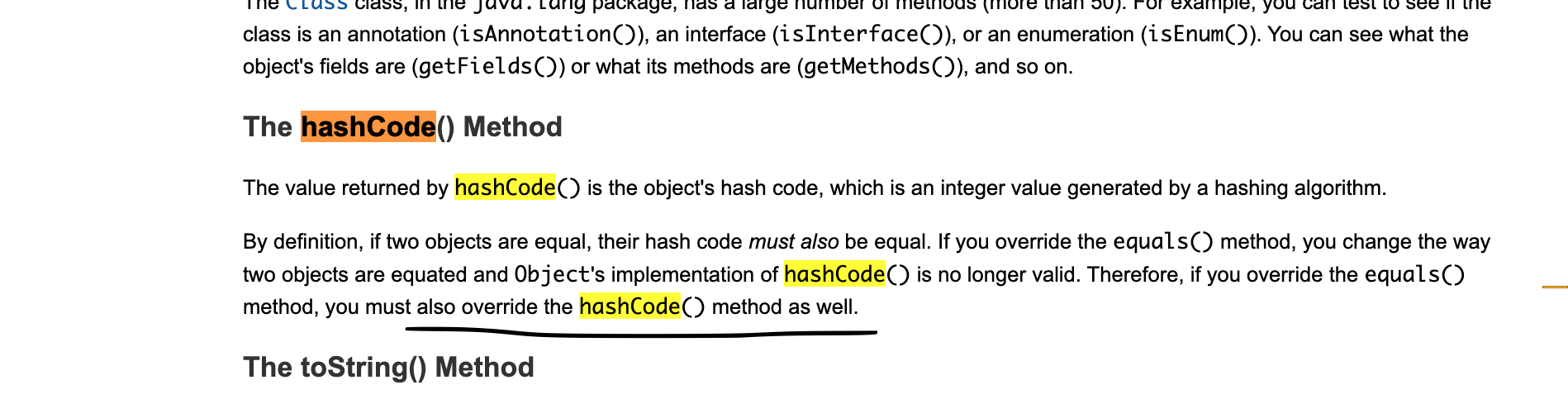 hashcode Method